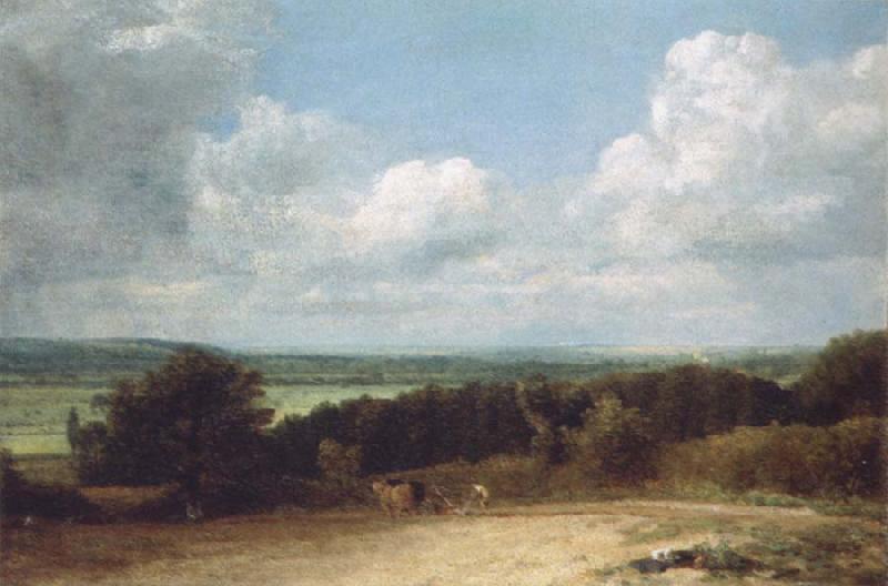 John Constable A ploughing scene in Suffolk